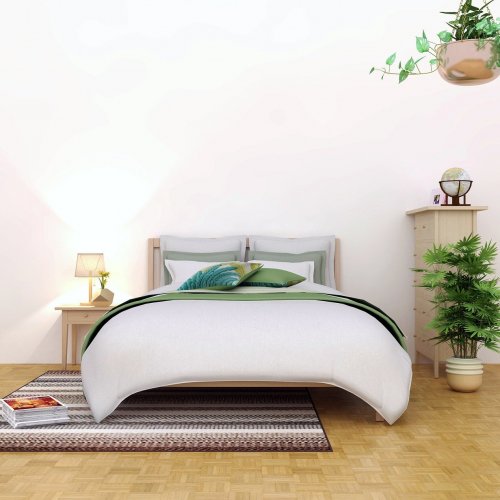 Bedroom with plants biophillia