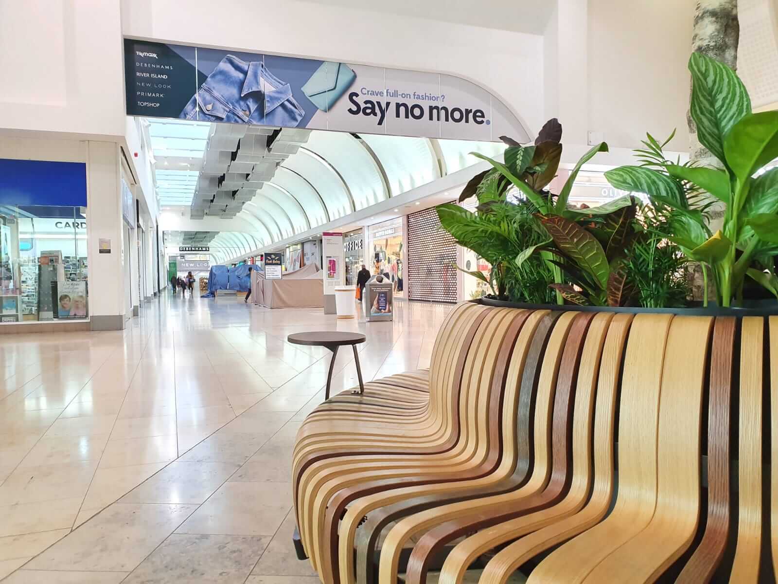 Plants inside of centre area