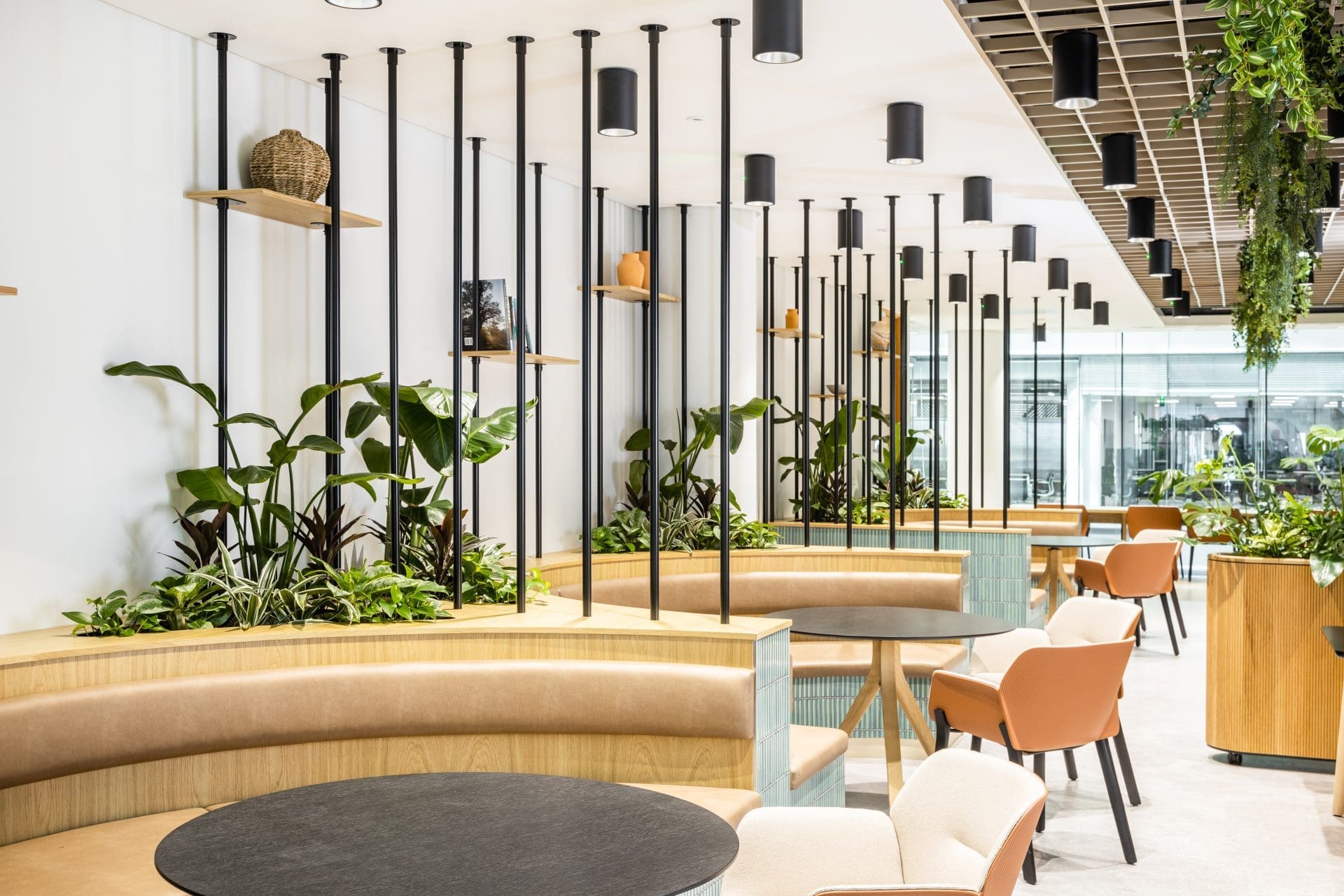 Hanging & trough planting at experian, london